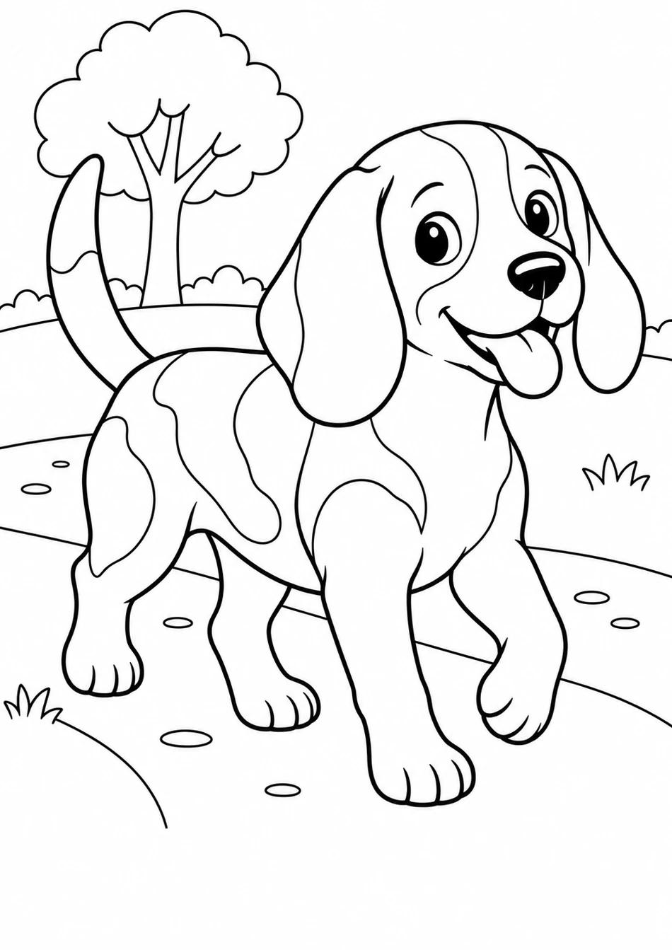 Le beagle en promenade