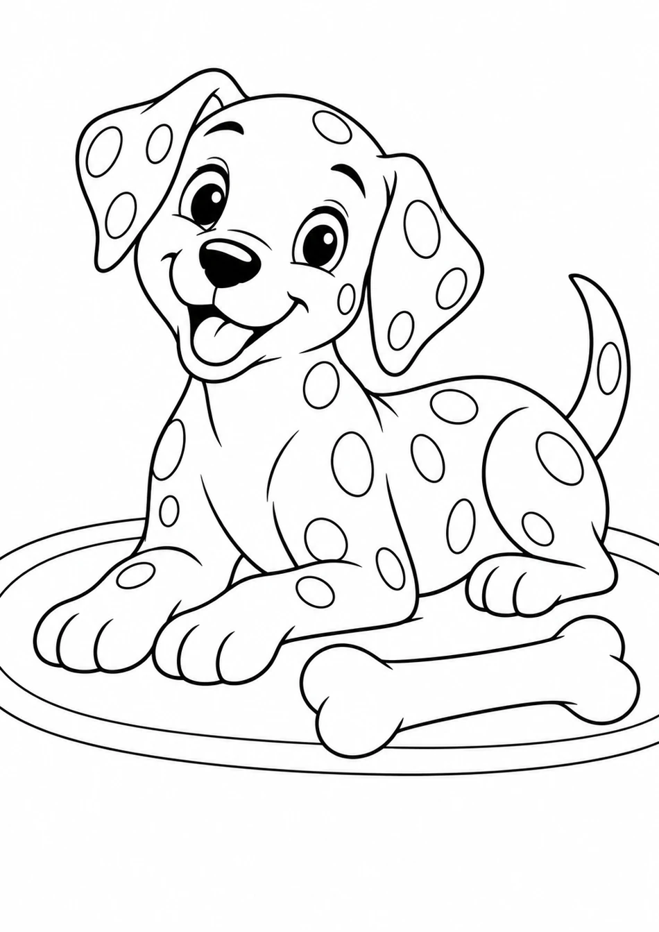 Le dalmatien au repos