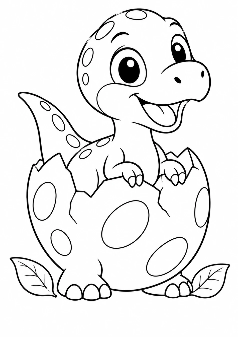 Le bébé dinosaure dans son œuf