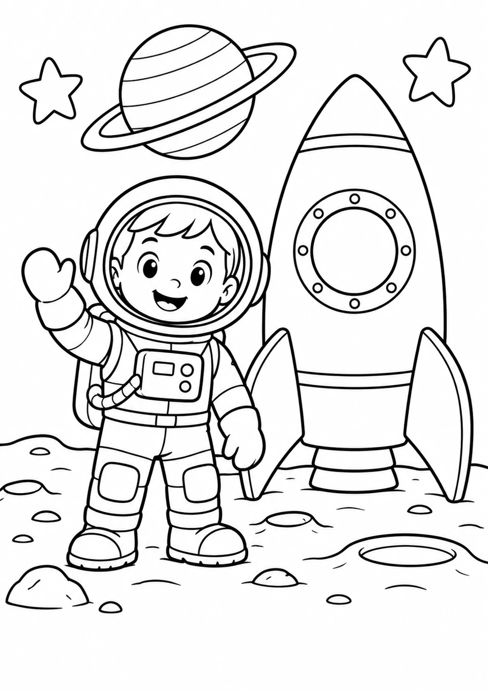 L’astronaute et sa fusée