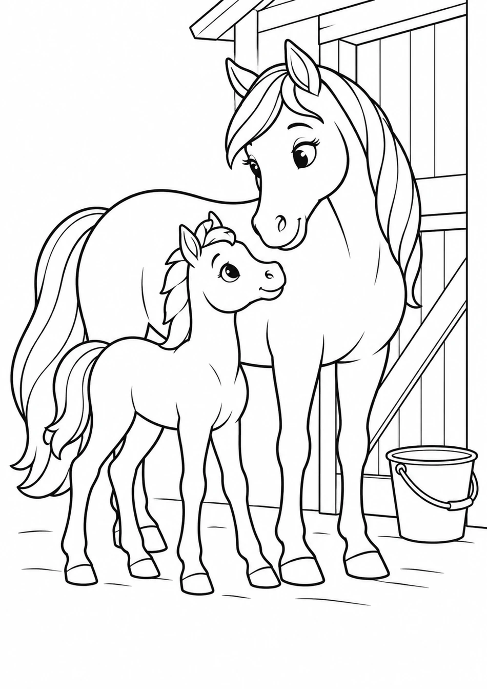 Le cheval et son poulain