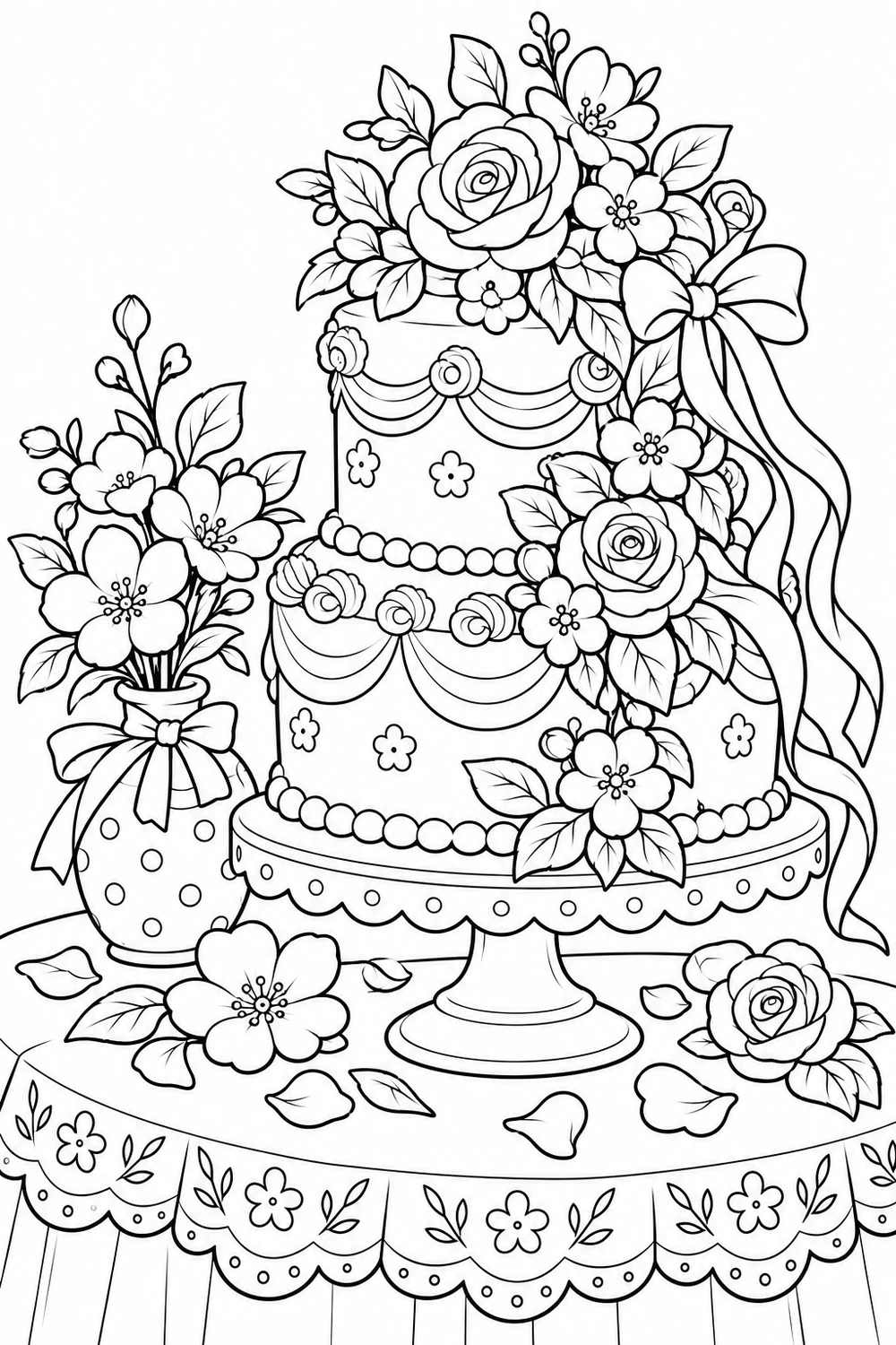 Le gâteau aux fleurs