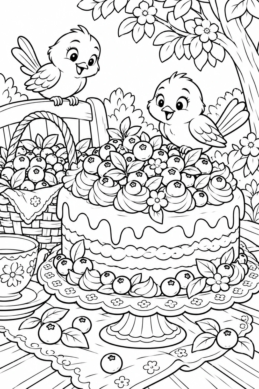 Le gâteau aux myrtilles