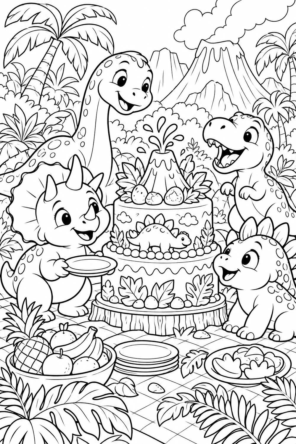 Le gâteau dinosaure
