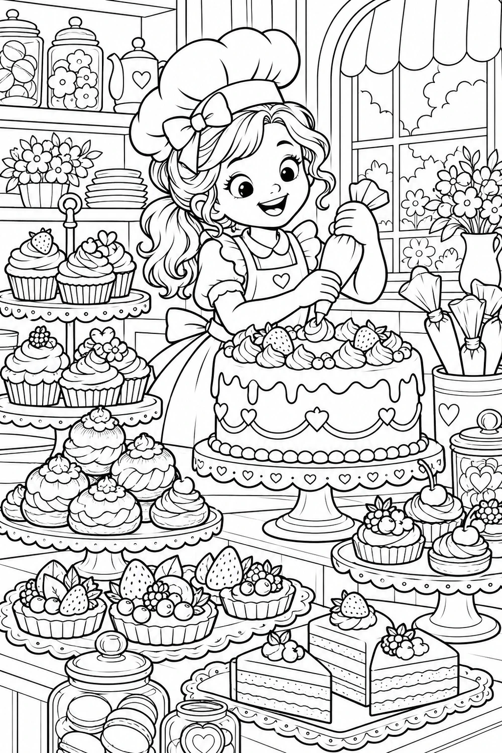 Le présentoir de pâtisseries