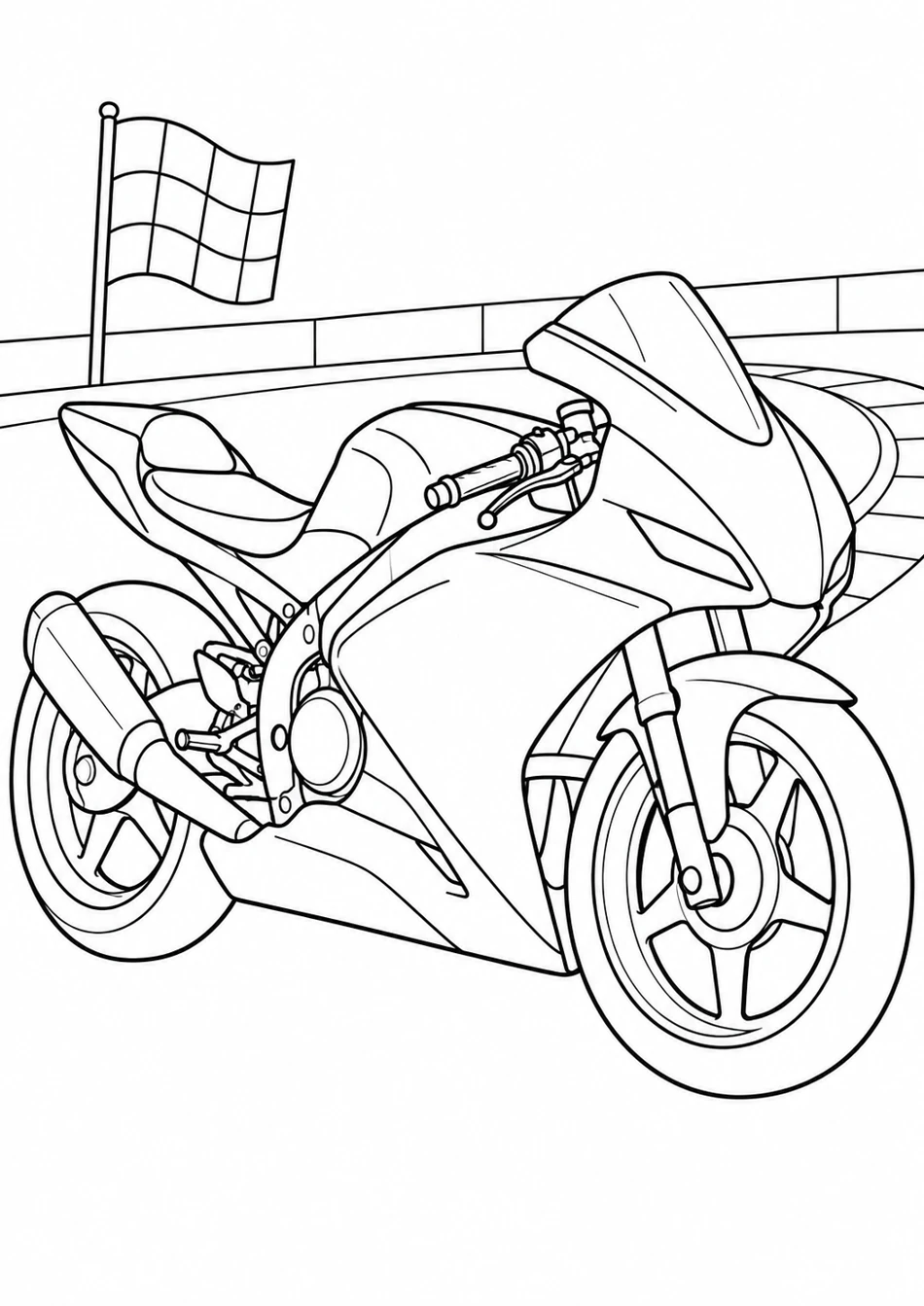 La moto sur le circuit