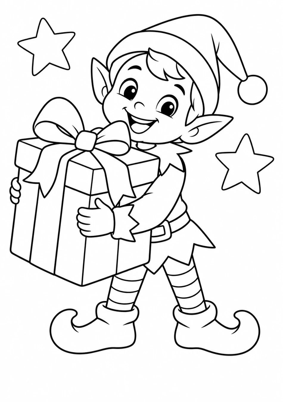 Le petit lutin et son cadeau