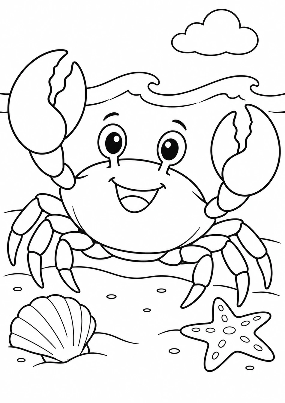 Le crabe sur la plage