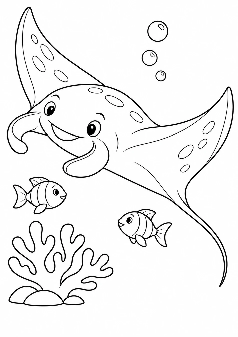 La raie et les poissons