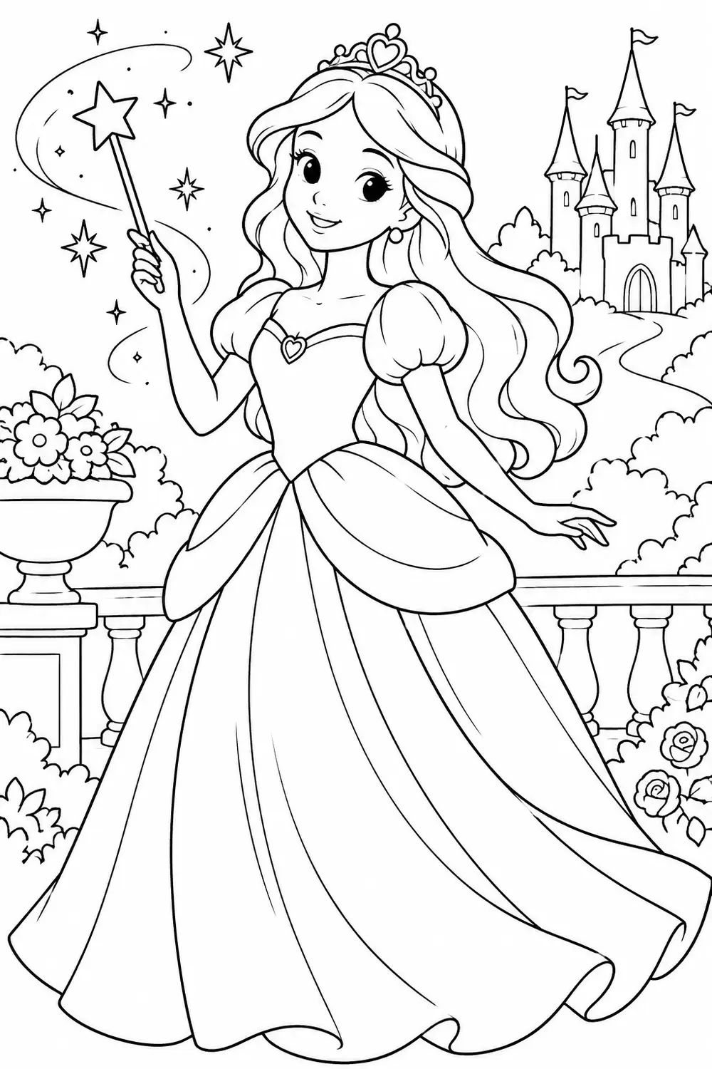 Princesse et baguette magique