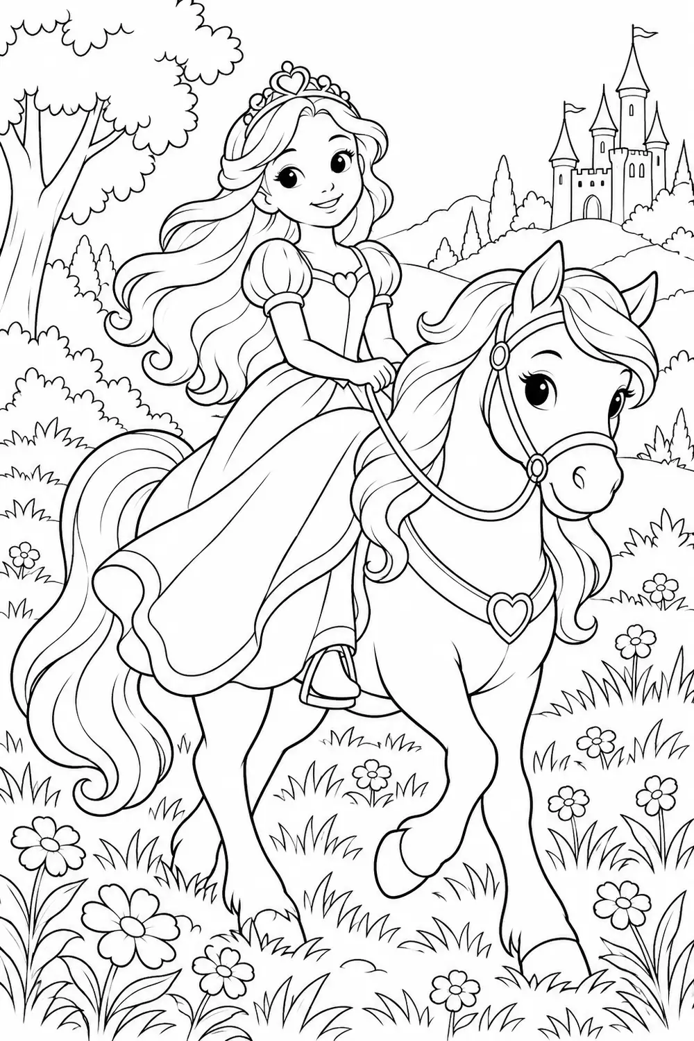 Princesse et son poney