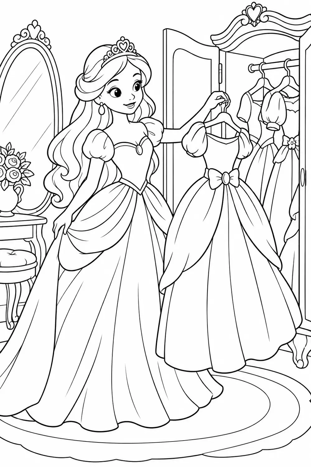 Princesse choisit sa robe