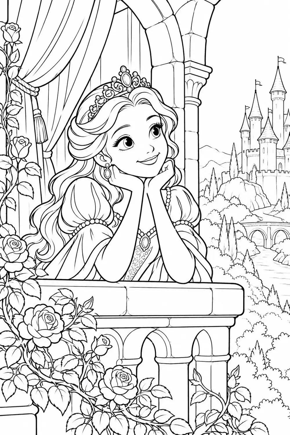 Princesse à la fenêtre du château