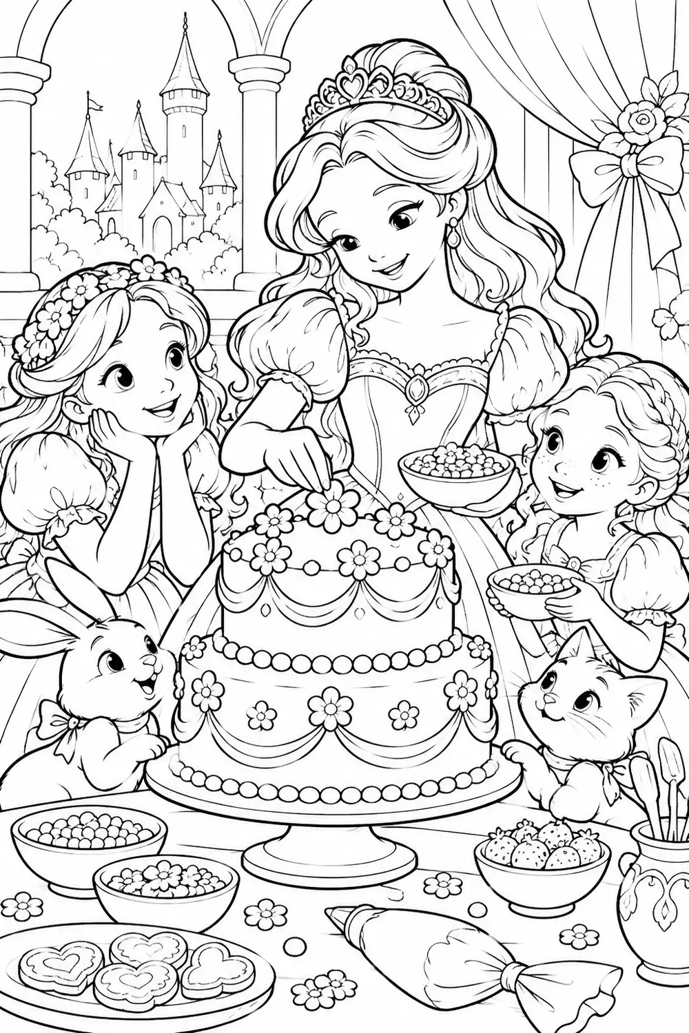 Princesse décore son gâteau