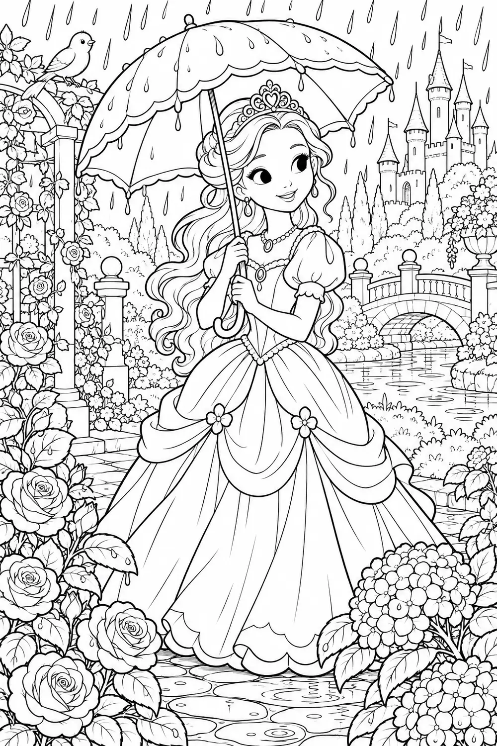 Princesse sous son parapluie