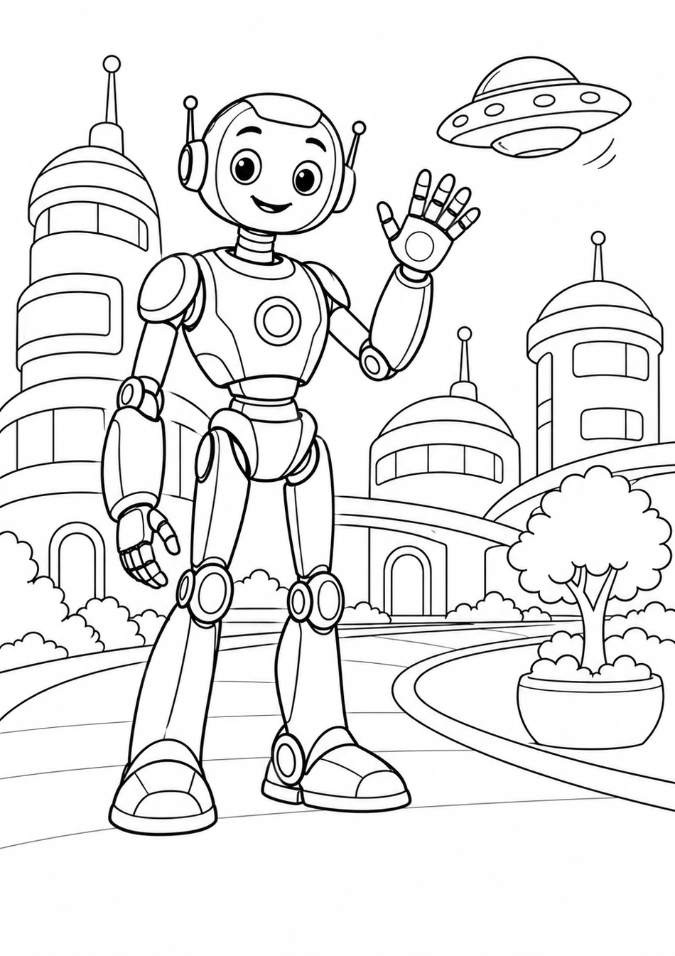 Le robot dans la ville du futur