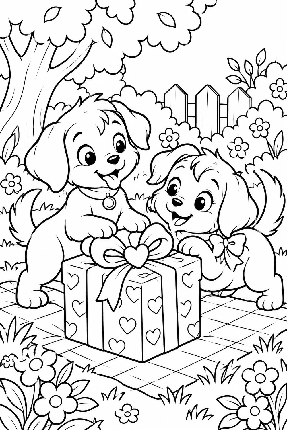 Les chiens et leur cadeau